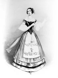 Fanny Persiani as Zerlina in Don Giovanni, engraved by Isaac Weld Taylor